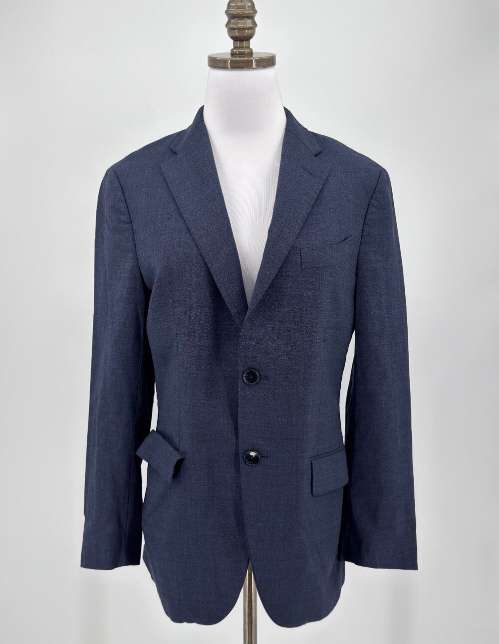 Boglioli Sforza Womens Navy Blue Wool Tailored Sports Coat Blazer Sz IT 46 US L